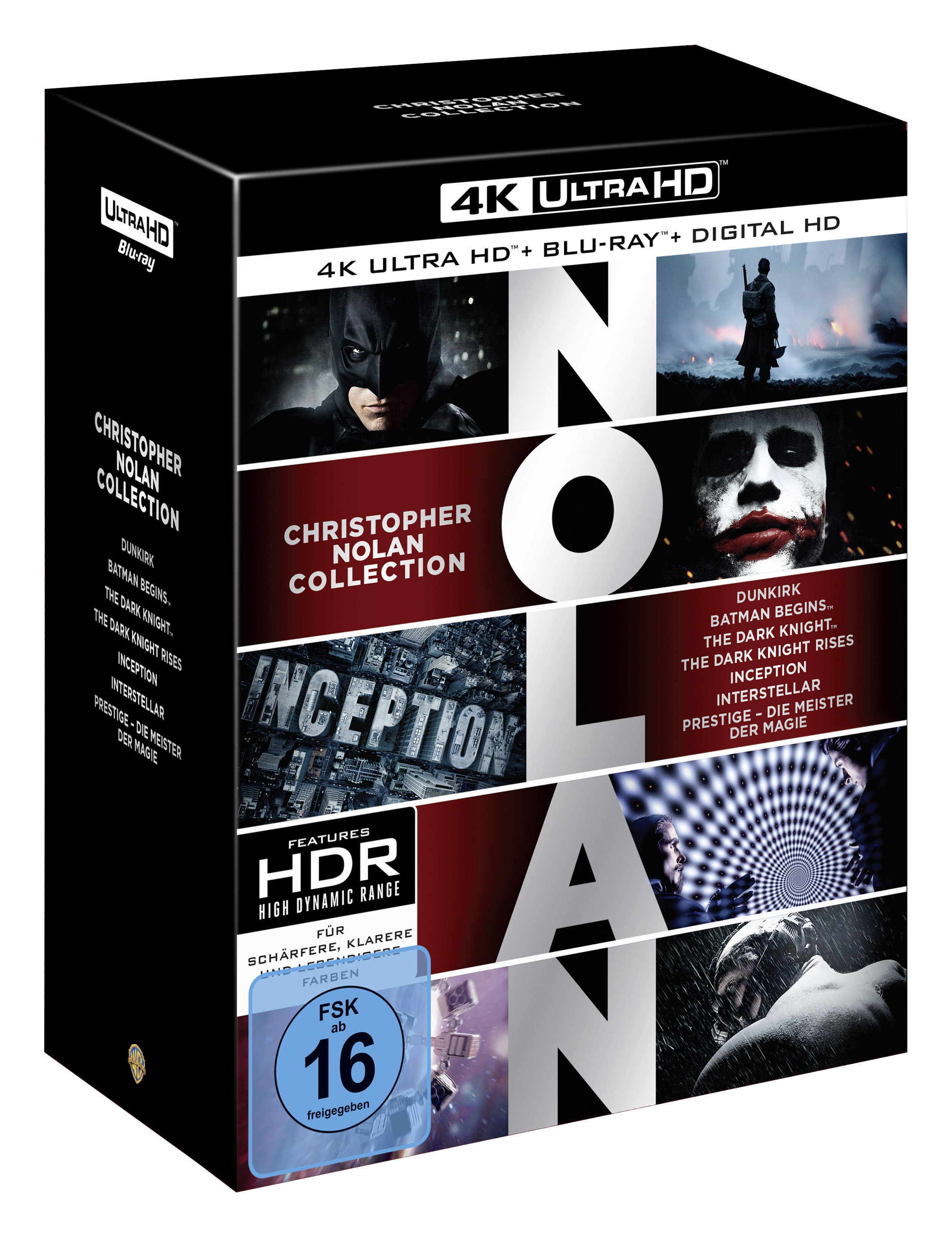 Nolan Collection – Exklusiv-Box mit 21 Discs (7x 4K Ultra HD + 7x Blu-ray + 7x Bonus-Blu-ray) 4K Ultra HD Blu-ray + Blu-ray