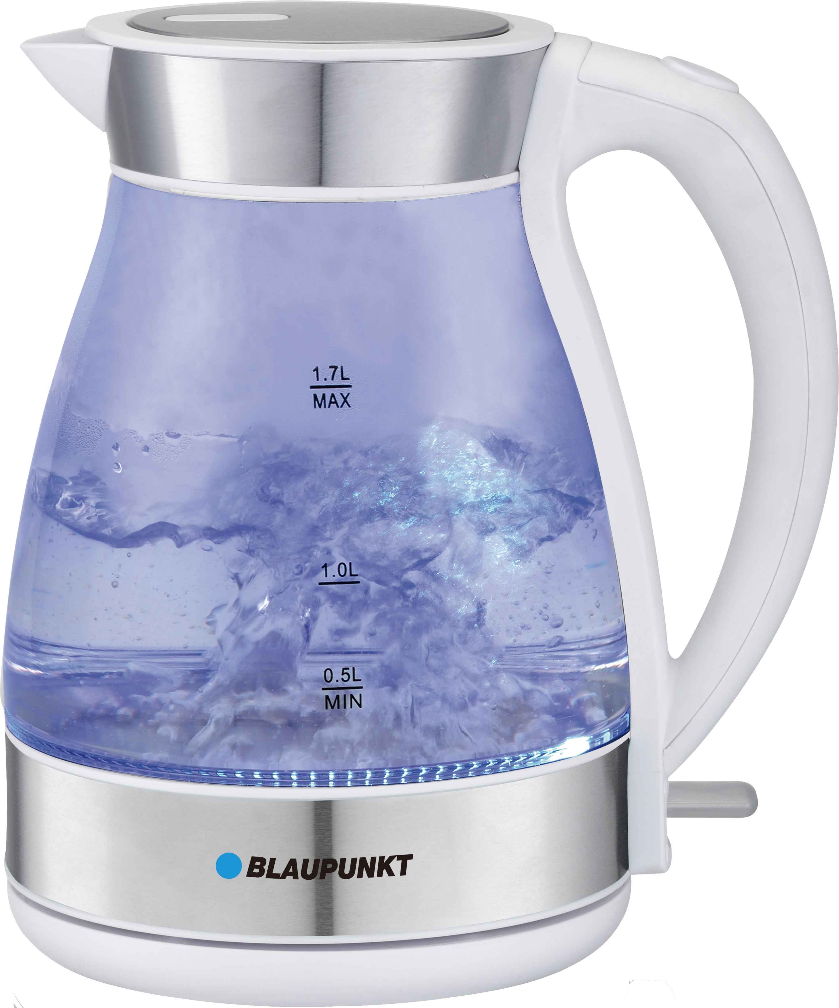 BLAUPUNKT EKG501WH Wasserkocher, Silber/Weiß