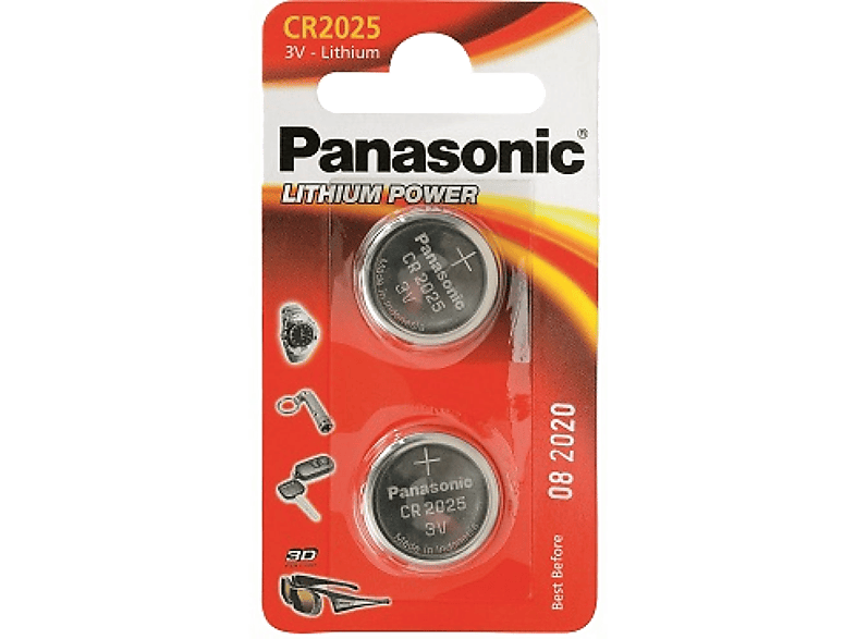 PANASONIC BATTERY CR2025 lithium batterijen 2 pack