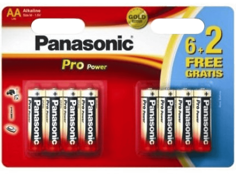 PANASONIC BATTERY LR03PPG alkaline batterijen 6+2 pack