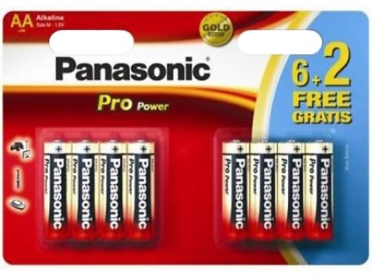 PANASONIC BATTERY LR03PPG alkaline batterijen 6+2 pack