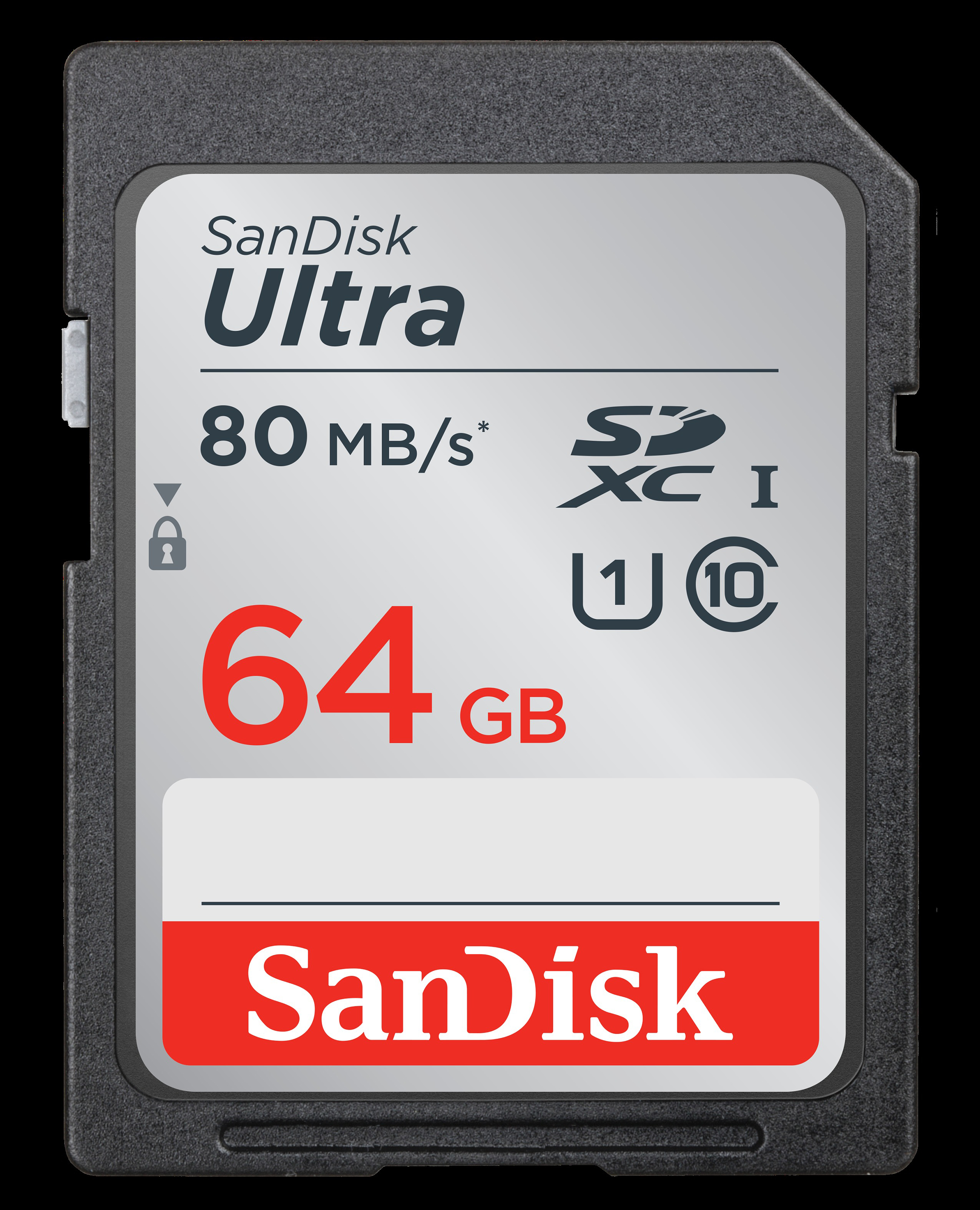 SANDISK Ultra, SDXC Speicherkarte, 64 GB, 80 MB/s