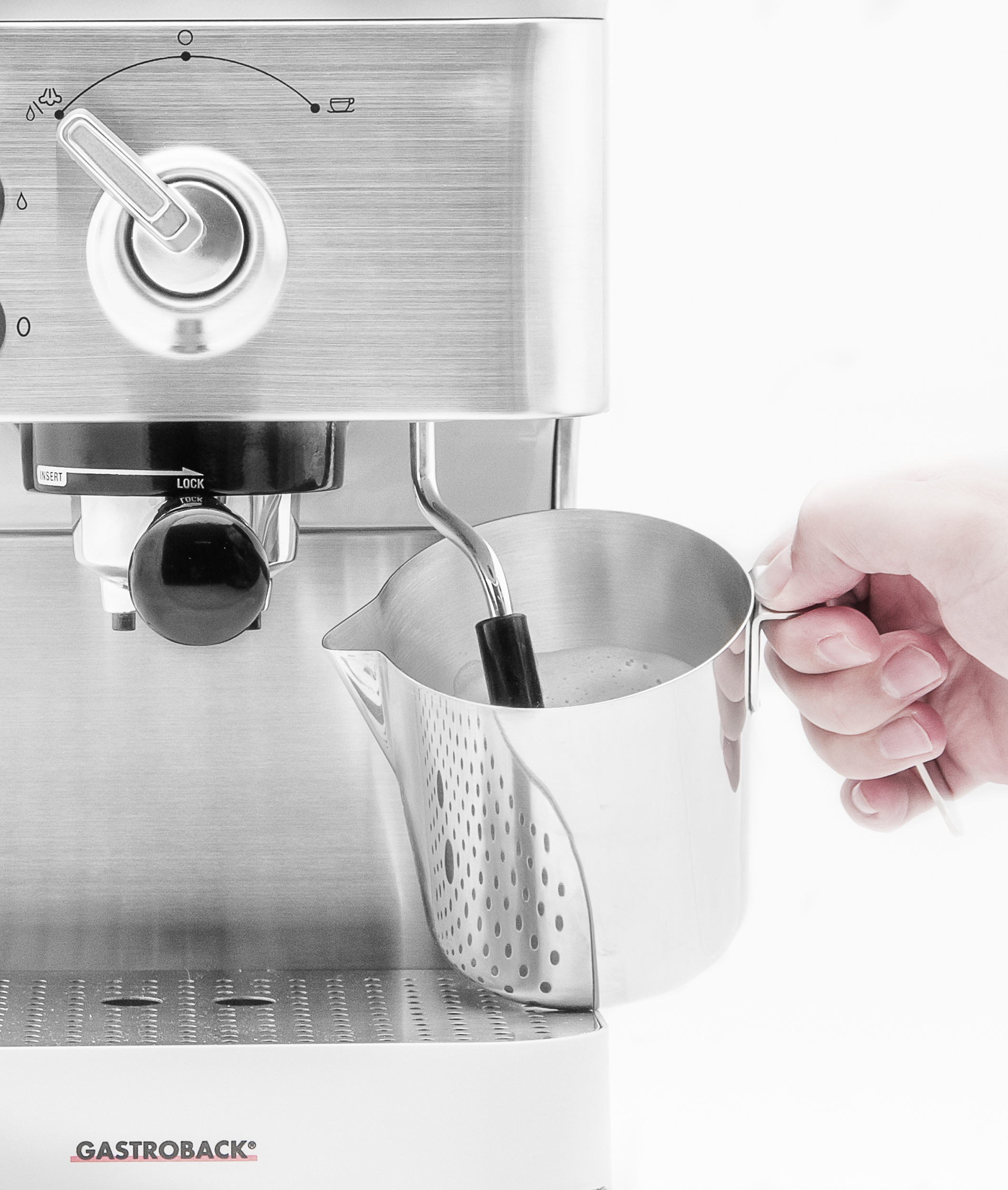 GASTROBACK 42606 Design Espresso Plus Espressomaschine Edelstahl/Silber