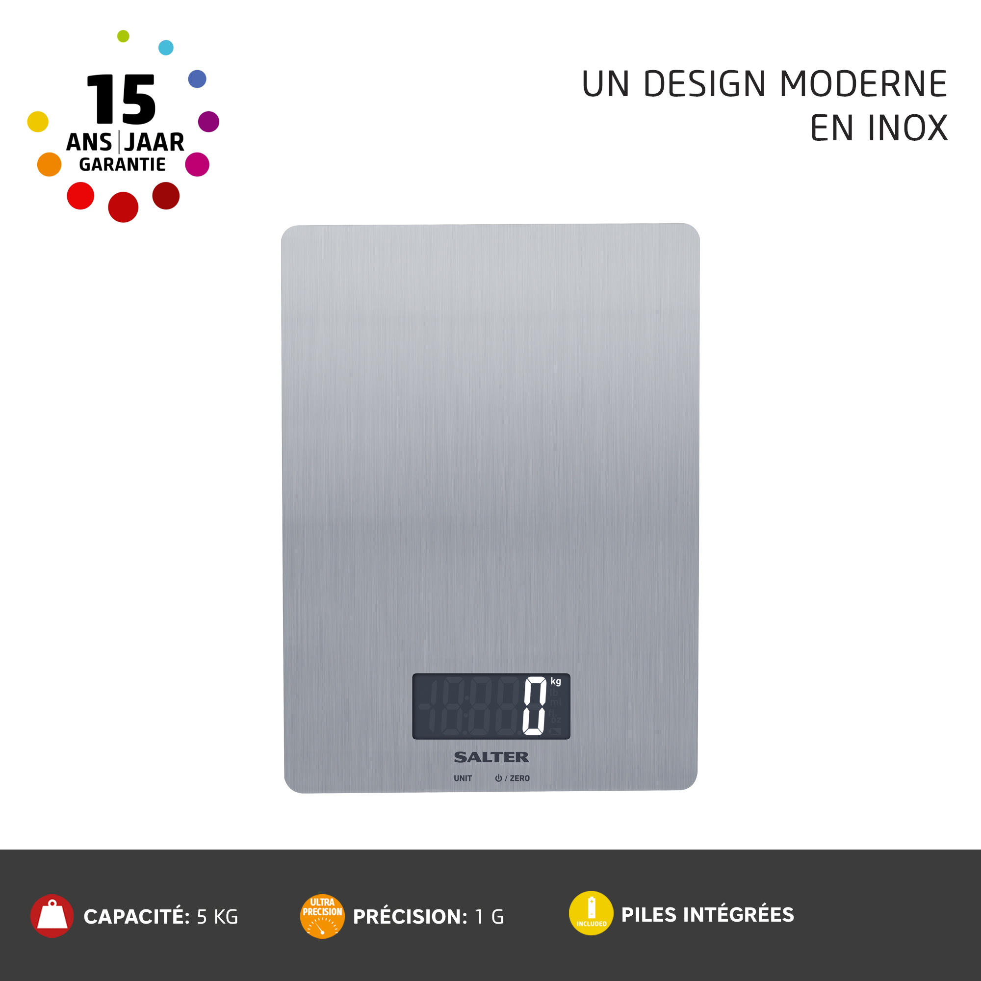 SALTER Balance de cuisine (SA 1103 SSDR)