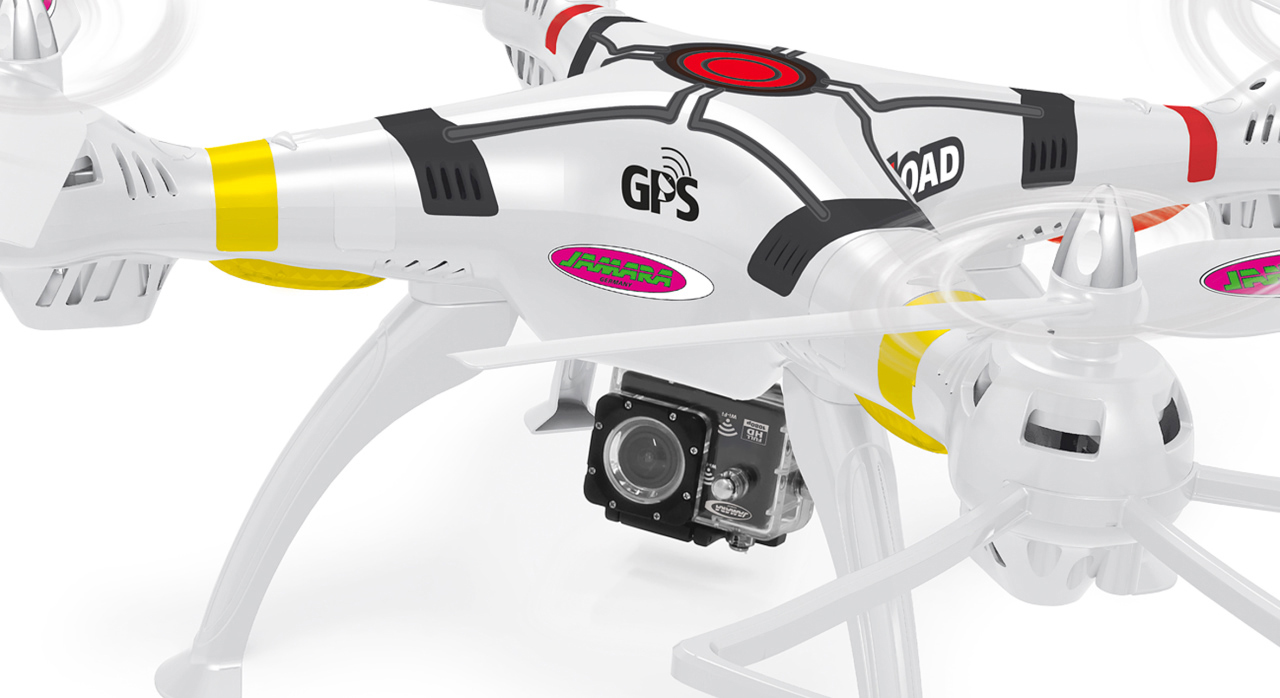 Wifi Full Weiß Altitude HD ComingHome Drone Quadrocopter, GPS Payload JAMARA