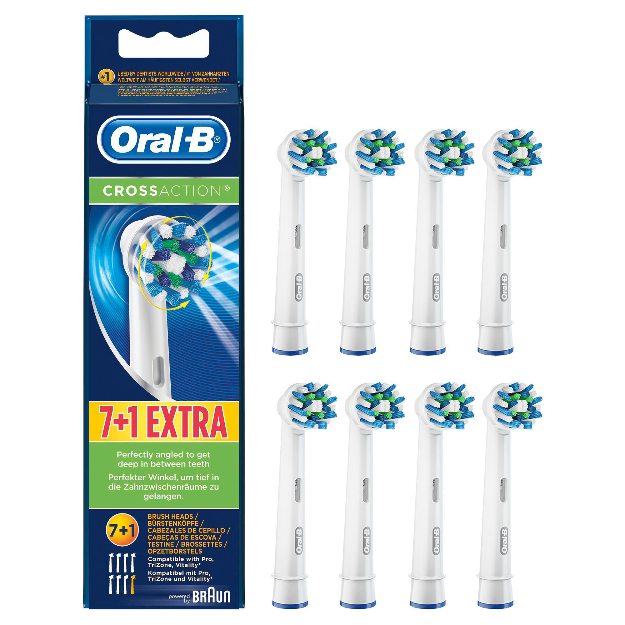ORAL-B CrossAction Aufsteckbürsten 7+1 Aufsteckbürsten