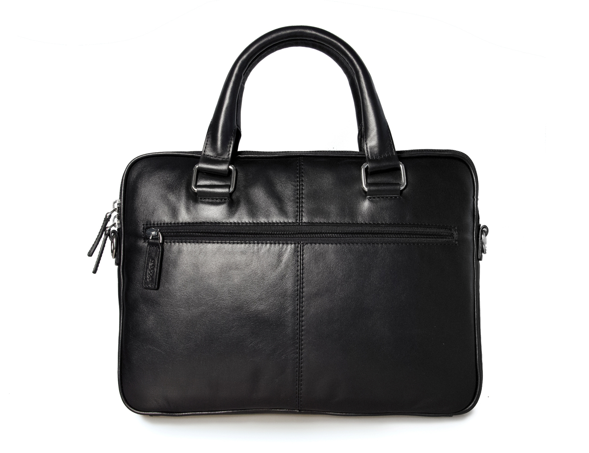 REBOON 600 Notebooktasche Kompakttasche für Universal Leder, Schwarz