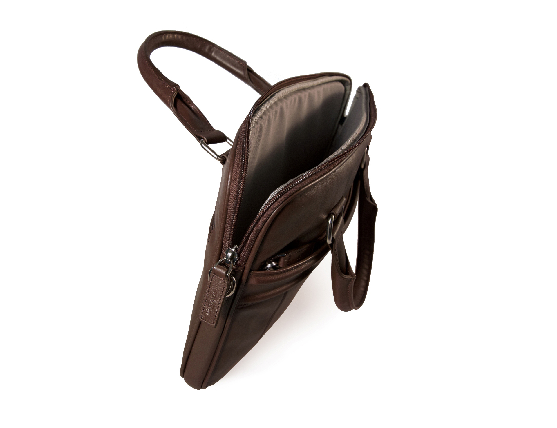 REBOON 605 Notebooktasche Kompakttasche für Universal Leder, Braun