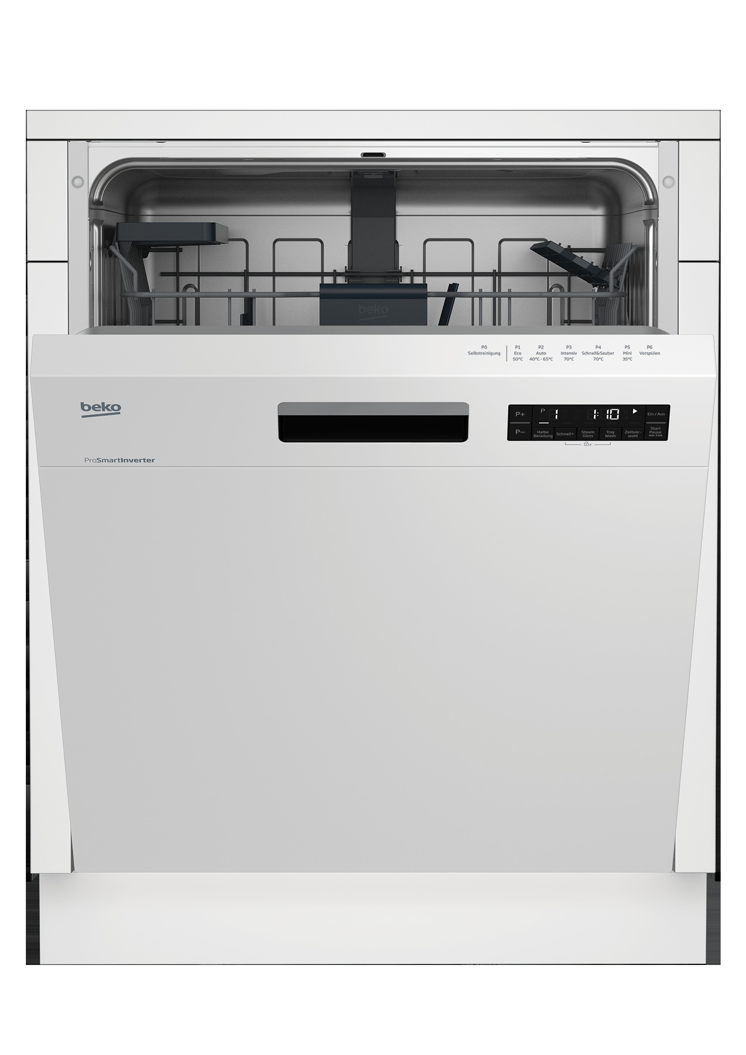 BEKO DSN6634W2 Geschirrspüler (teilintegrierbar, 598 mm breit, 44 dB (A), E)