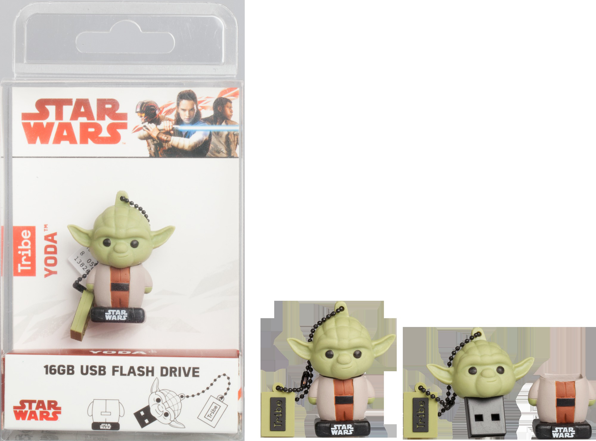 TRIBE The Last Jedi Yoda USB Stick, 16 GB, 16 MB/s, Grün