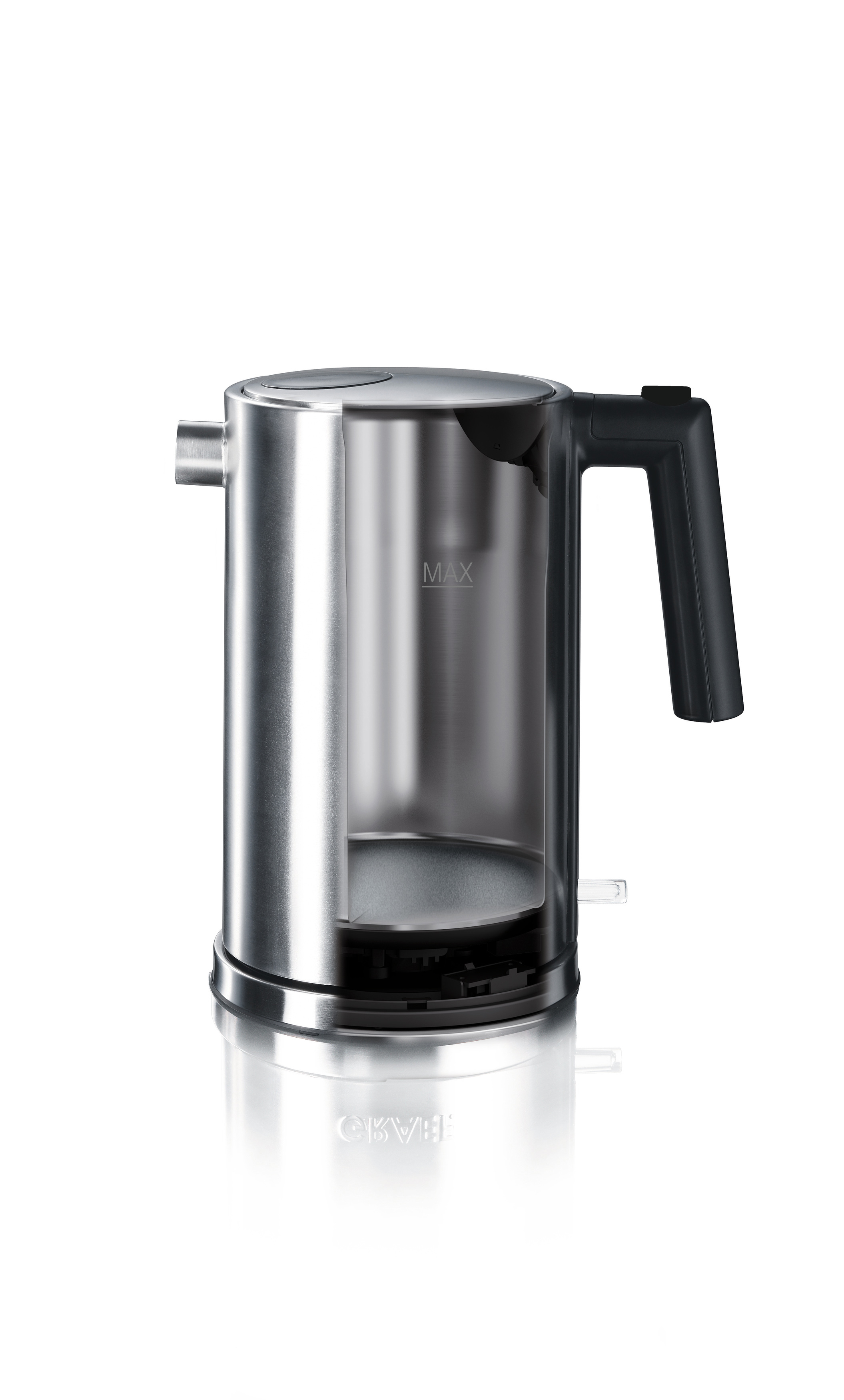 GRAEF WK 600 Wasserkocher, Edelstahl gebürstet/Schwarz