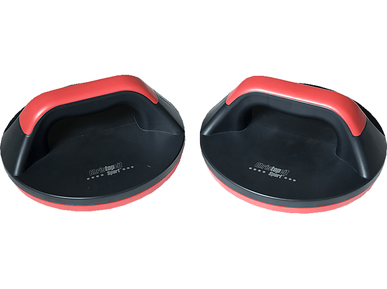 CHRISTOPEIT 1 Paar Liegestützgriffe, Schwarz/Rot