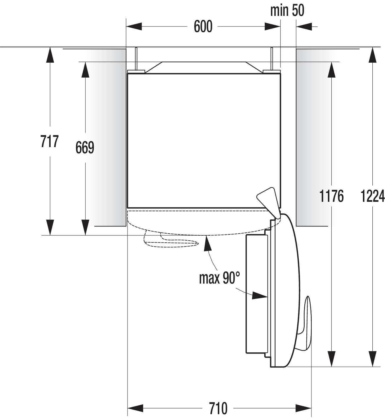 GORENJE OBRB 153 BL  VW-Bulli Retro  Kühlschrank (254 l, E, 1540 mm hoch, Baby Blau/Champagne)