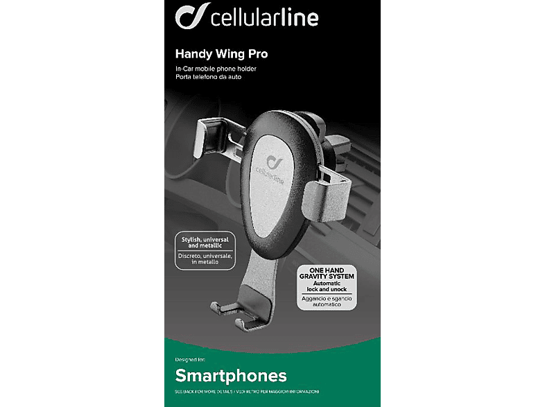 CELLULAR LINE HANDY WING PRO KFZ-Halterung, Schwarz für universal universal  Schwarz kaufen