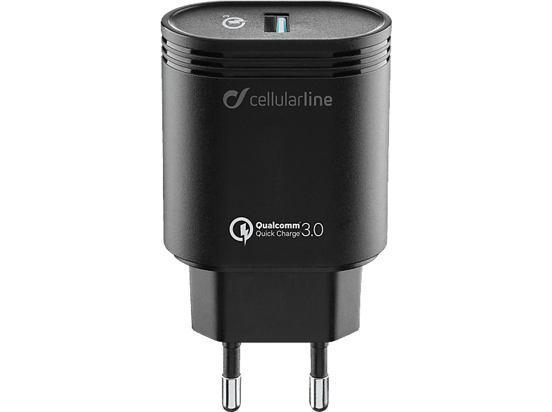 CELLULAR LINE USB Charger QC Ladegerät Huawei, Schwarz