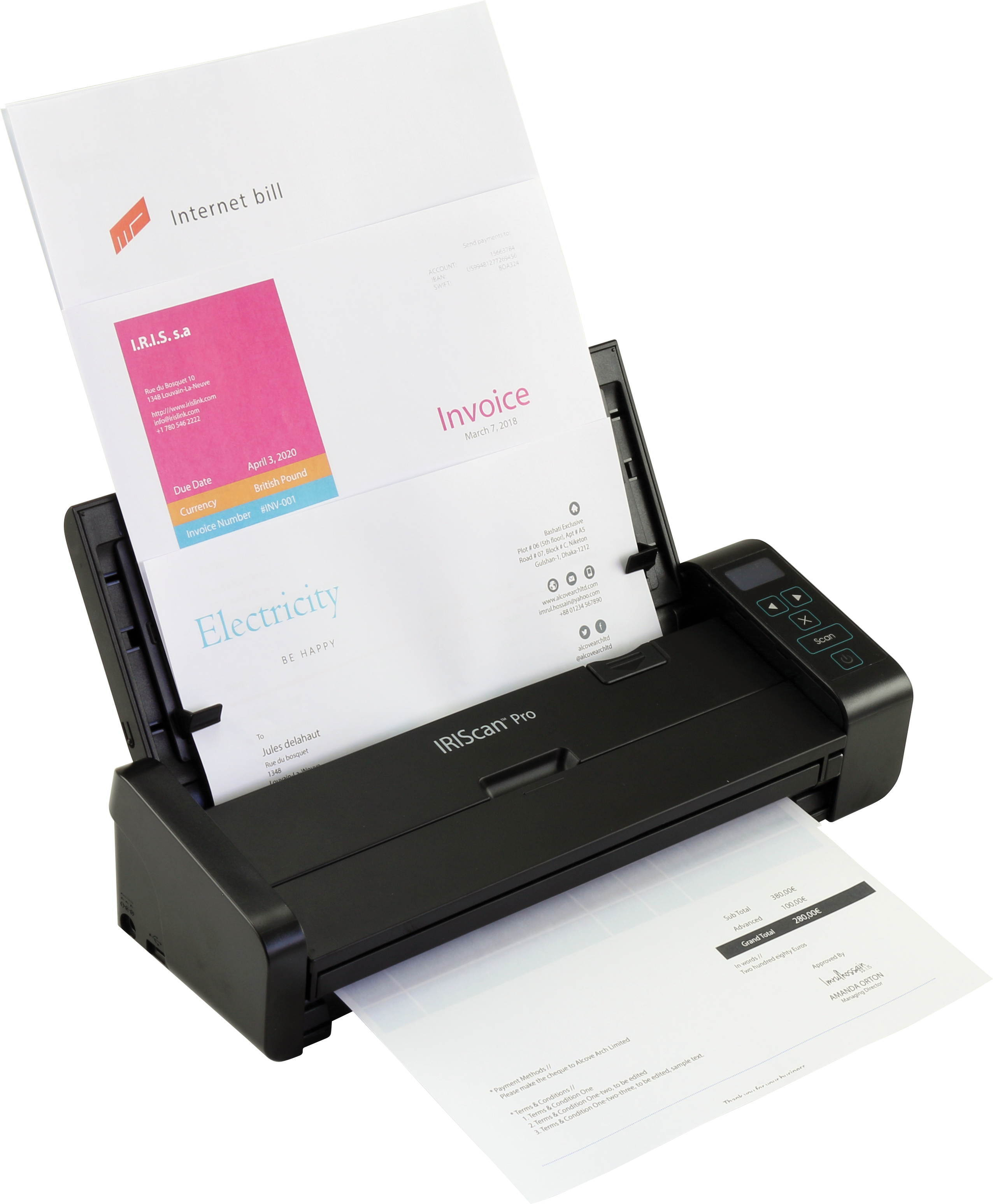 IRIS IRIScan™ Pro 5 Invoice Scanner , 75, 100, 150, 200, 300, 400 und 600 dpi, Contact Image Sensor (CIS)