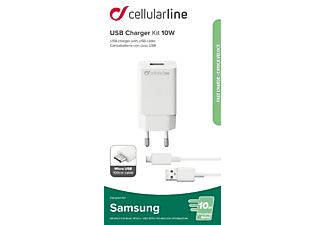 CELLULARLINE ACHSMKIT10WMUSBW MIC-USB CHARGER KIT WHITE - Caricabatterie ()