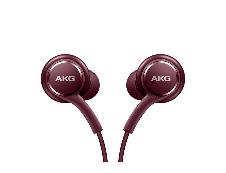 Tuned SAMSUNG Burgundy, Samsung In-ear by Headset Burgundy Earphones in AKG