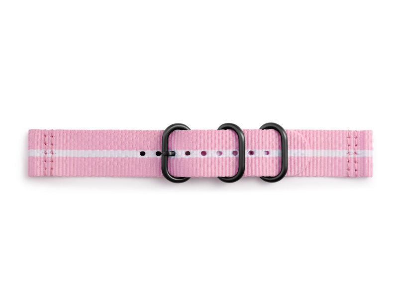 SAMSUNG Strap Studio Premium Nato, Ersatzarmband, Pink/Weiß
