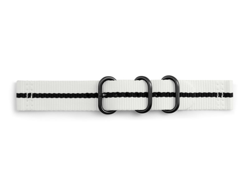 SAMSUNG Strap Studio Premium Nato, Ersatzarmband, Weiß/Schwarz