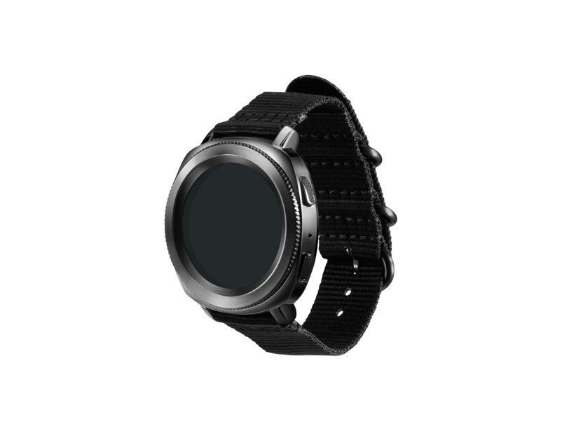 SAMSUNG Strap Studio Premium Nato, Ersatzarmband, Schwarz