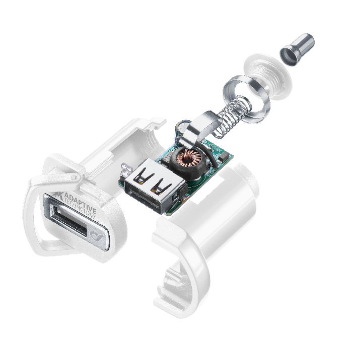 CELLULAR LINE Adaptive Fast Car Charger 15 Watt Kfz Ladegerät Samsung, Weiß