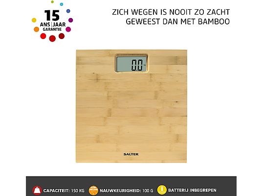 SALTER Personenweegschaal Bamboo (SA 9216 WD3R)