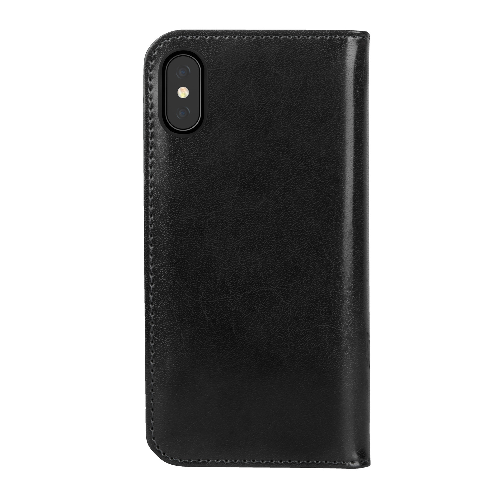 iphone x leder case schwarz