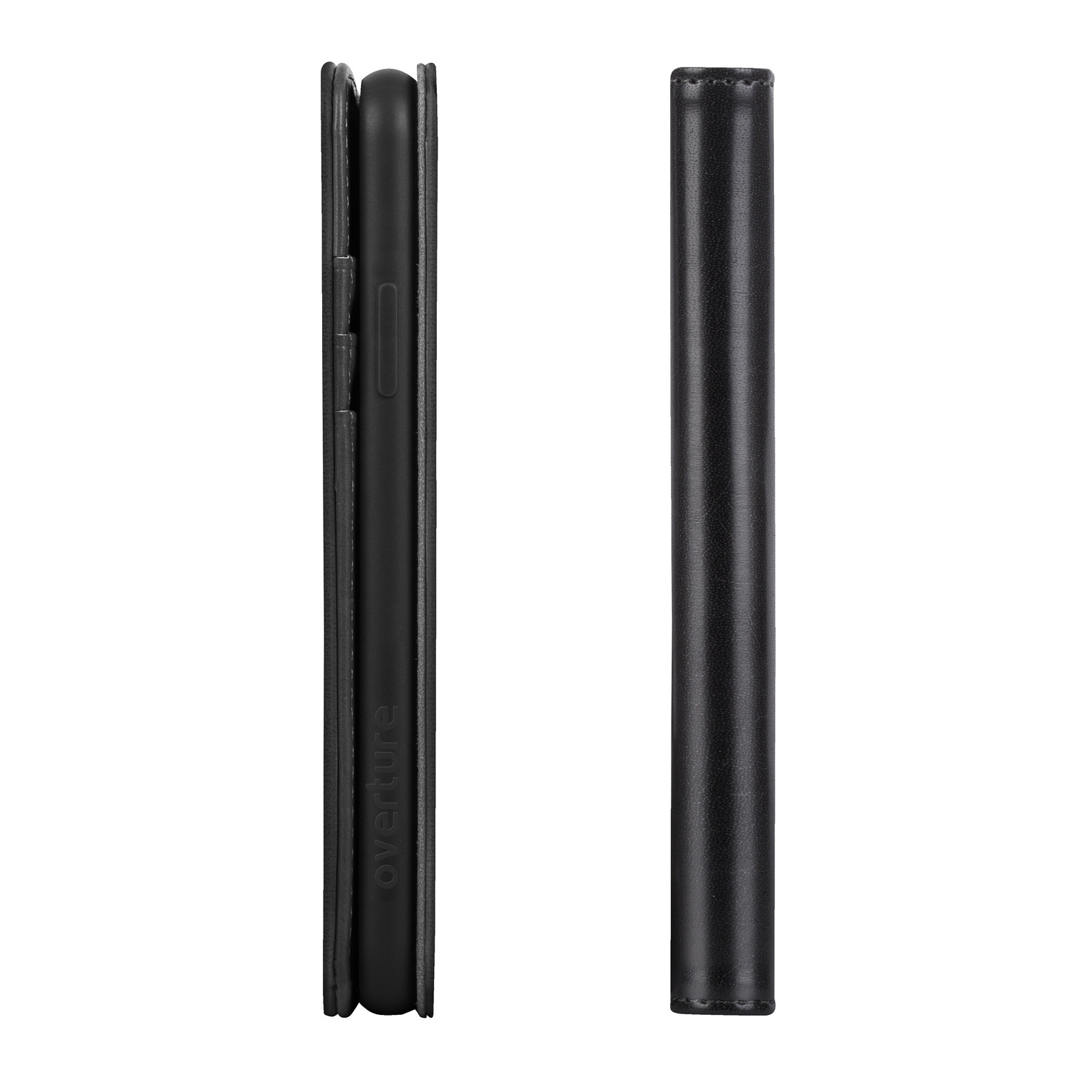 iphone x leder case schwarz