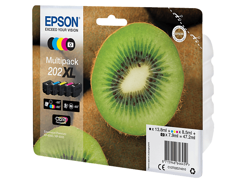 EPSON Kiwi, 202XL,5-farbig, C13T02G74010; Tintenpatrone — Foto 2 von 2