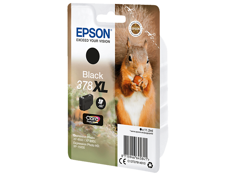 EPSON Eichhörnchen, 378XL, Schwarz, C13T37914010; Tintenpatrone — Foto 2 von 2