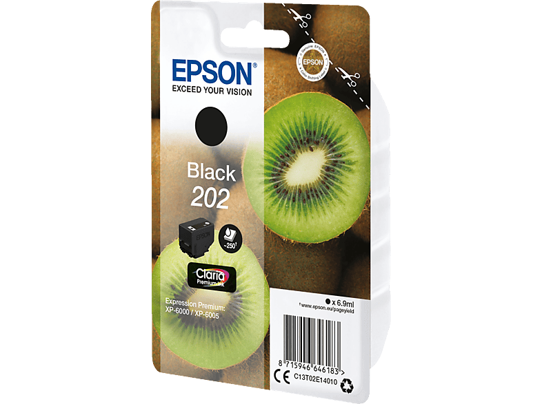 Epson Druckerpatrone T02E1, 202 Original Schwarz C13T02E14010