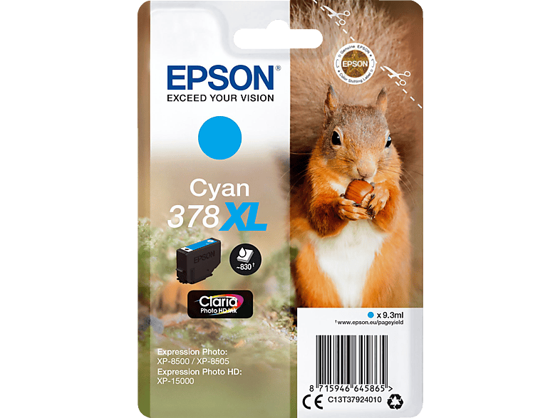 EPSON Cyan (C13T37924010) Original Tintenpatrone