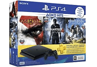 SONY Playstation 4 500 GB E + HZD + GOW 3 + UC4 + 3M PS Plus Oyun Konsolu