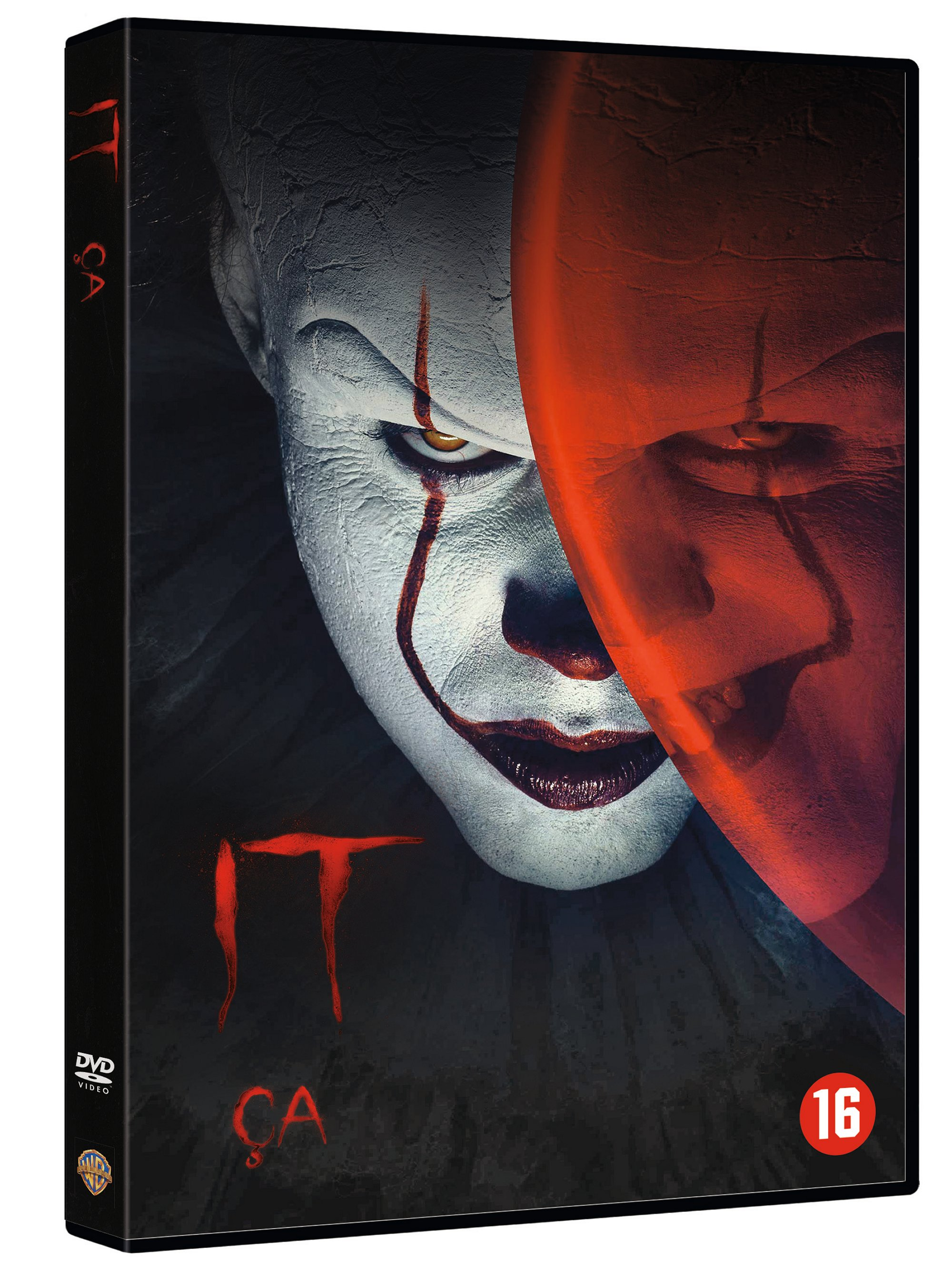 Filmaffiche van 'IT' met Pennywise de clown. De helft van zijn gezicht is zichtbaar met een rode ballon.