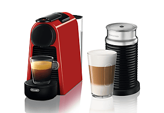 DE-LONGHI Nespresso Essenza Mini EN85.RAE kapszulás kávéfőző, piros, Aeroccino