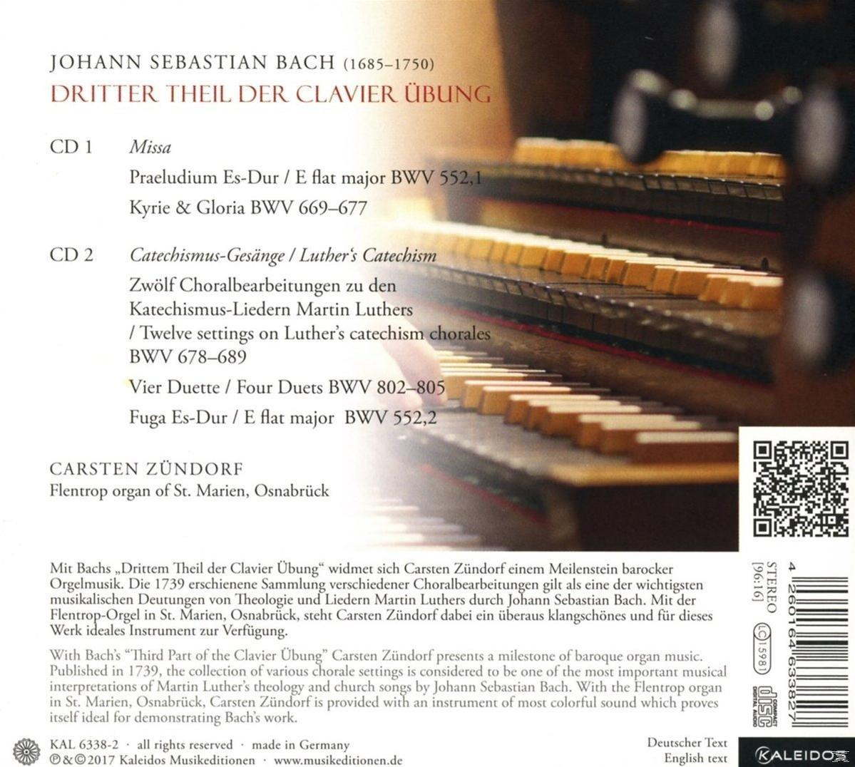 Carsten Zündorf - Dritter Theil der Clavier Übung  - (CD)