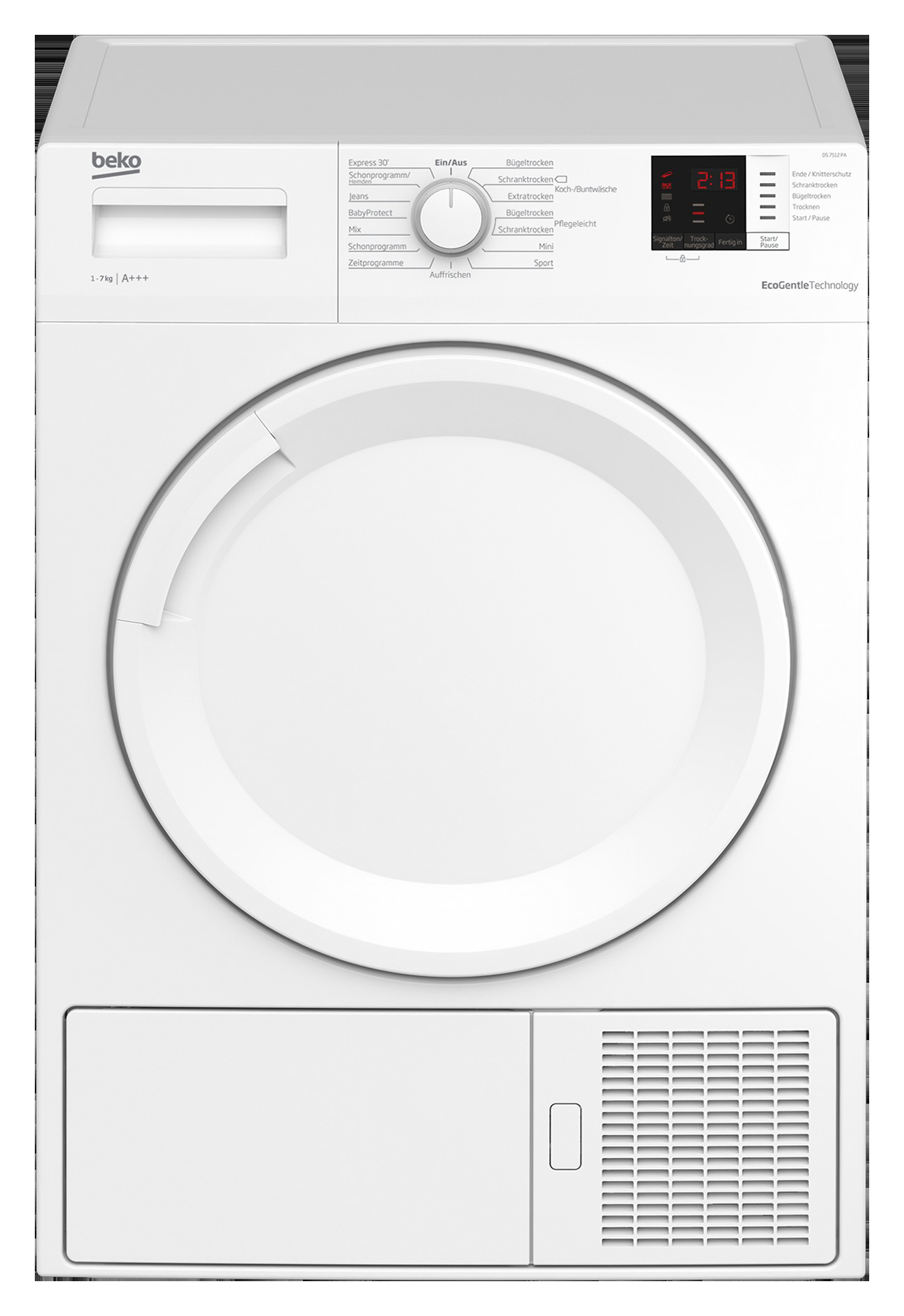 BEKO DS7512PA Wärmepumpentrockner (7 kg, A+++, Weiß)
