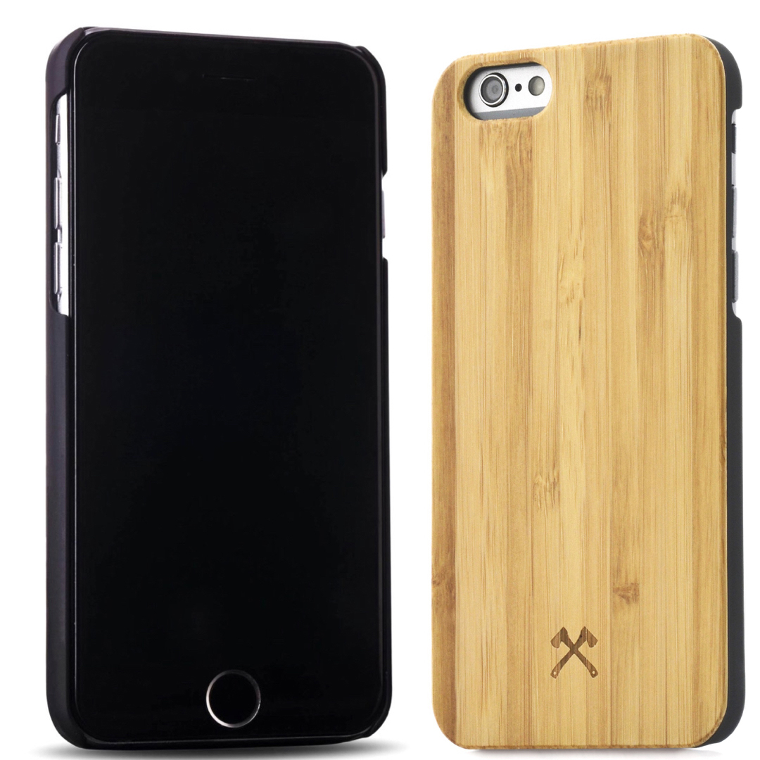 WOODCESSORIES EcoCase Classic, Backcover, Apple, 6s, iPhone 6, iPhone Bambus/Schwarz