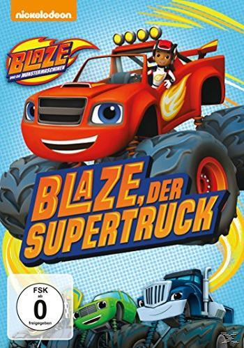 Blaze und die Monster Machines DVD-Cover. Zeigt den roten Monstertruck und Text.