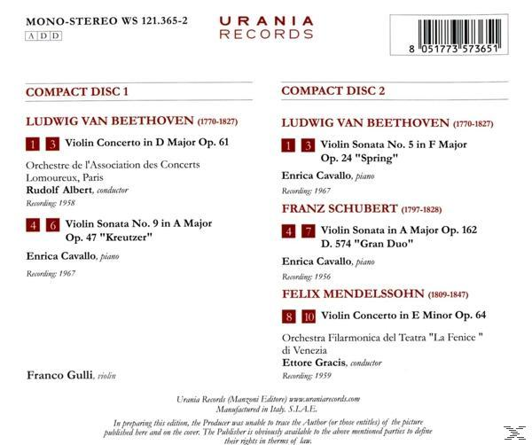 Gulli/Cavallo/Gracis/Albert/+ - Franco Gulli,Violine  - (CD)