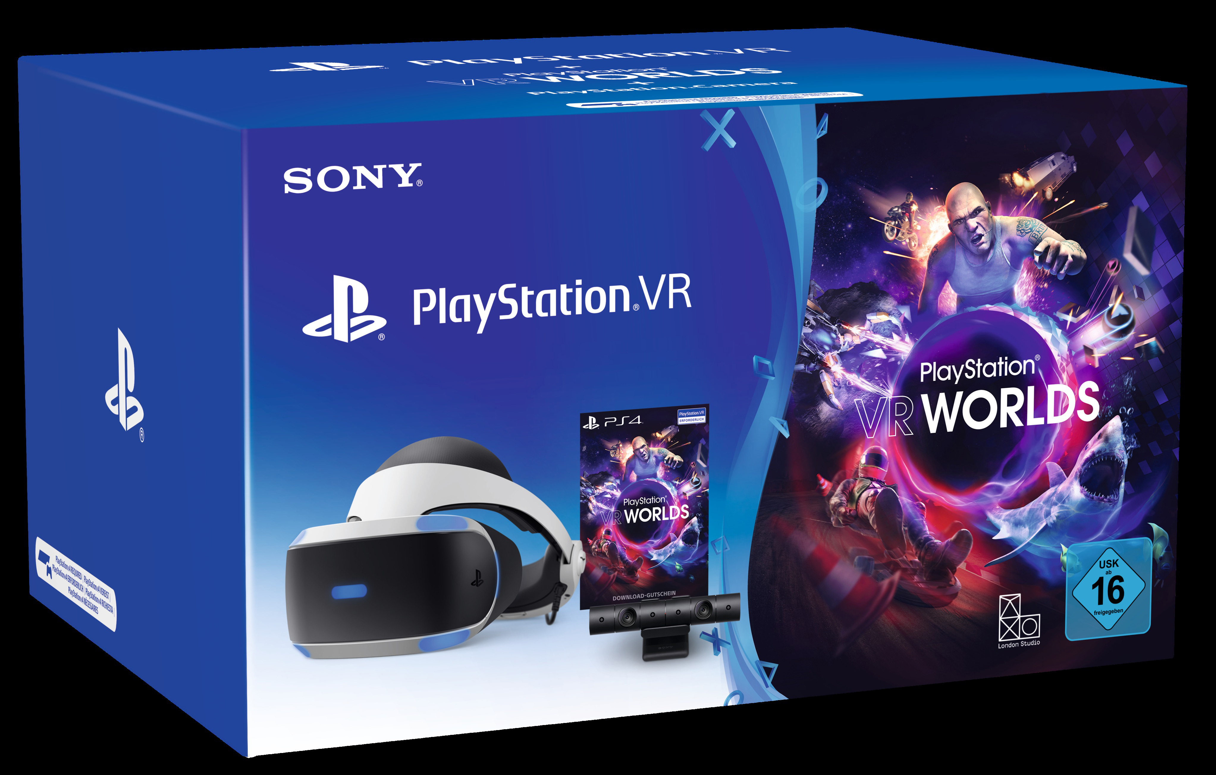 SONY PlayStation VR + Camera + VR Worlds Voucher Virtual Reality Brille