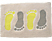 MSV Fürdőszobakilépő, pamut, szürke-zöld, "Lábnyom", 40x60cm