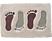 MSV Fürdőszobakilépő, pamut, szürke-barna, "Lábnyom", 40x60cm