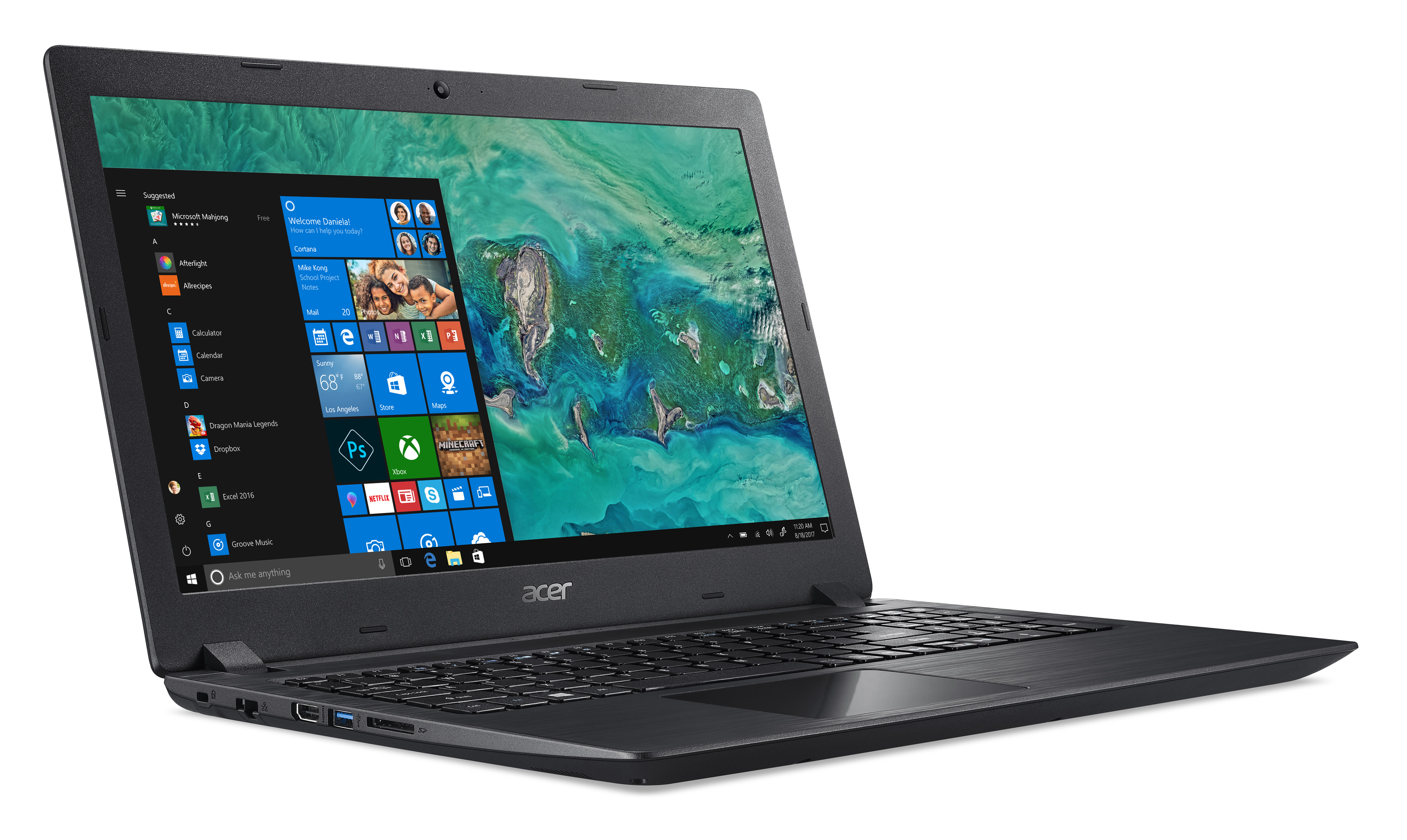 ACER Aspire 3 (A315-51-39US) - 15,6 Zoll - Intel® Core™ i3 i3-6006U - 8 GB - 1 TB - Intel® HD 520 - Windows 10 Home (64 Bit)