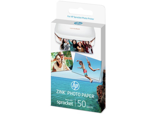 HP ZINK Fotopapier 5 x 7.6 cm 5 Packungen Fotopapier mit jeweils 10 Blatt (5 x 7,6 cm)