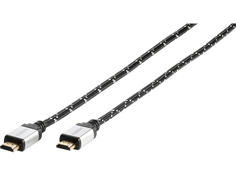 Cable Hdmi Vivanco 42202 4k 3 metros 3m ​cable premium type a standard negro plata 3840 2160 3d