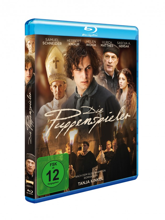Blu-ray-Filmcover mit Schauspielern und dem Titel 'Die Puppenspieler' auf Deutsch.