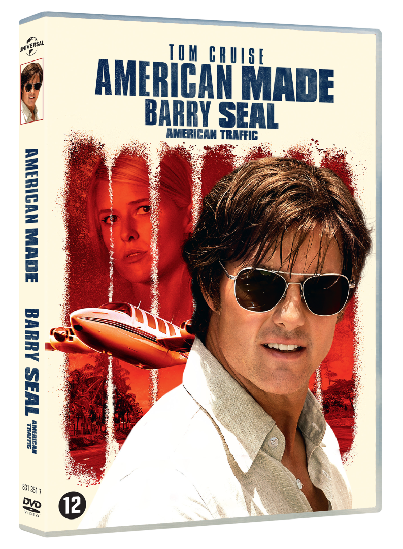 DVD-hoes met Tom Cruise en de filmtitel 'American Made'.