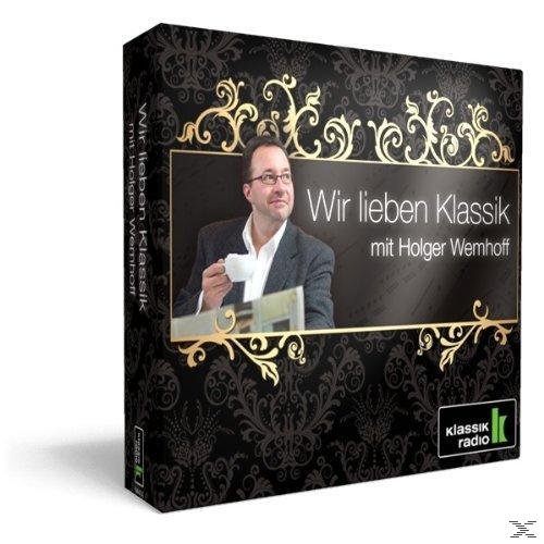 Eine CD-Box mit einem Mann, der eine Tasse hält, schwarzem Hintergrund und goldenem Design.